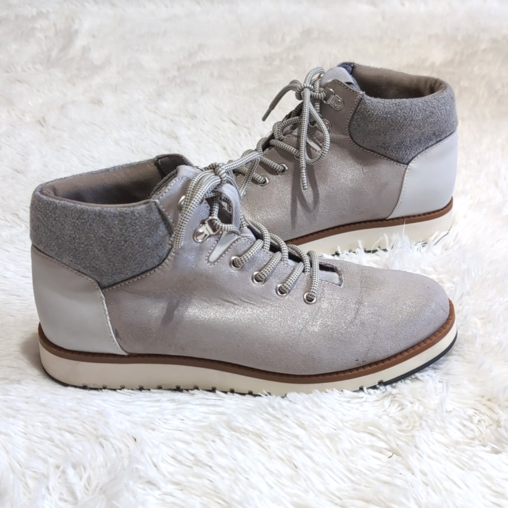🔴SALE! Cliffs by White Mountain Silver Gray Collins Hiking Inspired Ankle Boots - Picture 3 of 15